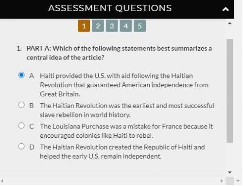 From How Haiti saved the united states
this is middle school not highschool