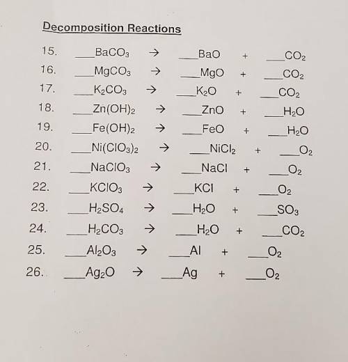 This is chemistry balancing I don't know how to do it