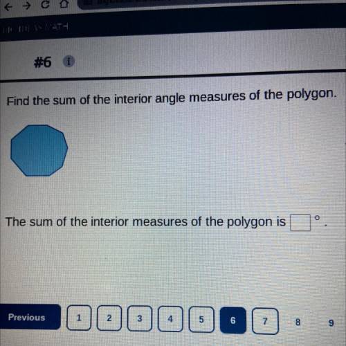 What is the sum of the interior angle measures of the polygon
