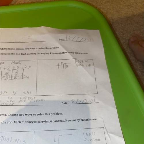 110 divided by 4 using partial quotient