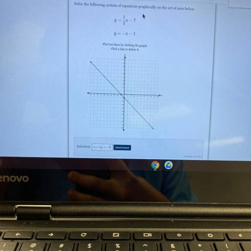 Show solution and plot two lines by clicking graph for brain lies t please