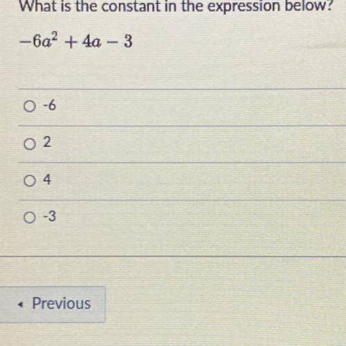 What is the constant in the expression below?