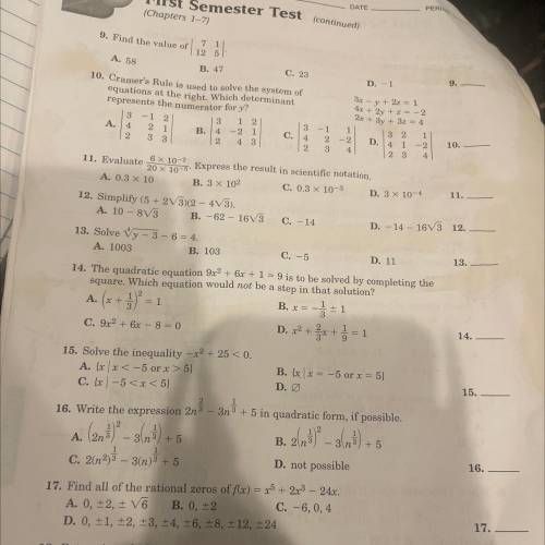 Help with number 14?
