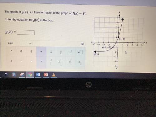 PLEASE HELP FAST 
The graph of g(x) is a transformation of the graph f(x)=3x