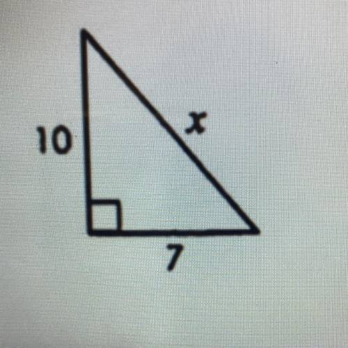 Which is the value of x?
10
7