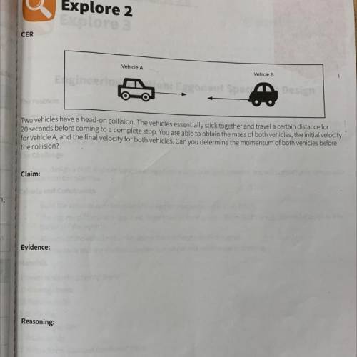 Two vehicles have a head-on collision. The vehicles essentially stick together and travel a certain