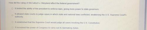 How did the ruling of McCulloch v. Maryland affect the government?