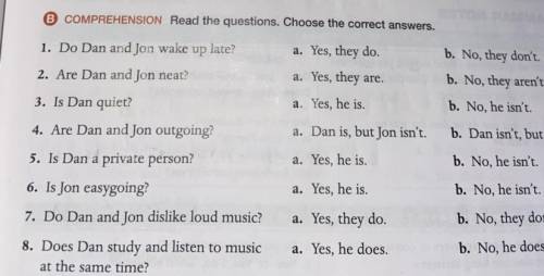 Read the questions. Choose the correct answers.
