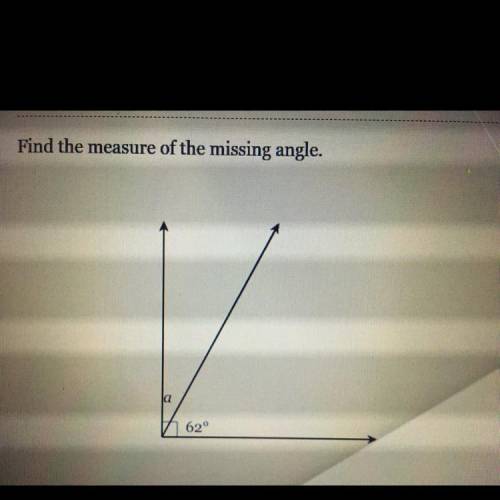 Find the measure of the missing angle
Please help me, I’ll give you points