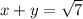 x + y = \sqrt{7}