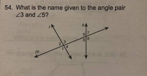 What is the name give to the angle pair 3 and 5?