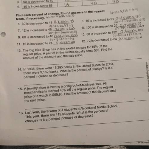 Pls help with at least one and explain how u solved it so I can do the rest myself