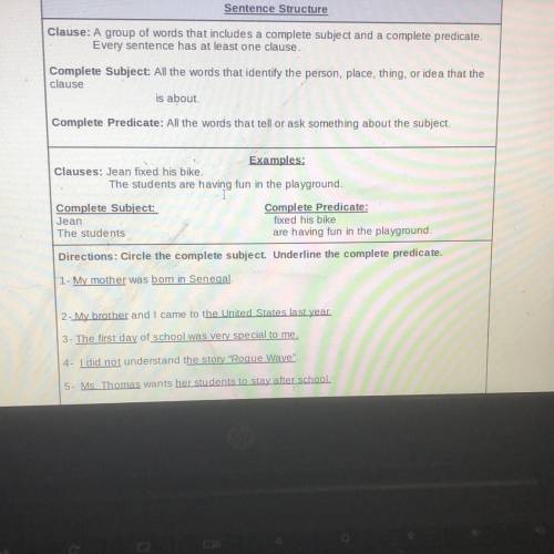 Need help with 1,2,3,4, and 5. Subject and predicted