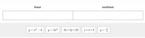 Is each function linear or nonlinear?