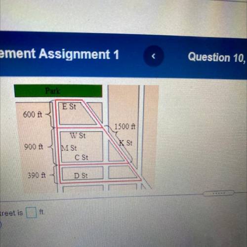 In a certain city, E Street, W Street, C Street, and D

Street are parallel streets that intersect