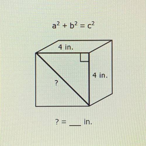 ? = __ in.
a) square root of 36
b) square root of 32
c) square root of 8