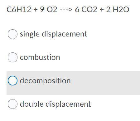 Identify the type of chemical reaction: