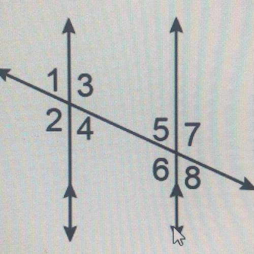 Which pairs of angles are alternate interior angles? Select all that apply.