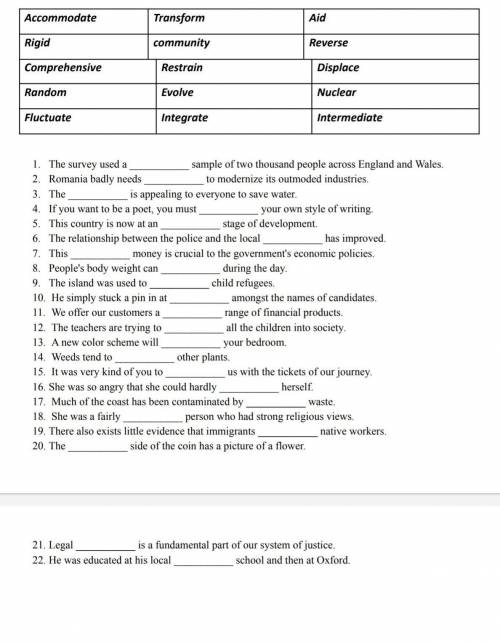 Please help! English level B1 - gap filling exercise. Fill the gaps. You can use one word more than