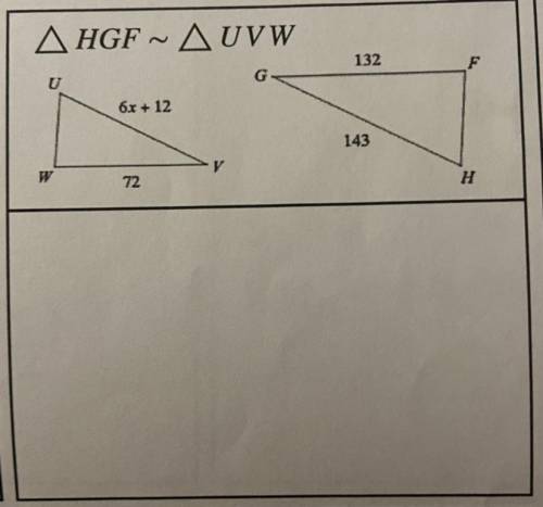 LAST ATTEMPT IM MARKING AS BRAINLIEST!! (Finding missing sides- similar triangles Algebraic practic