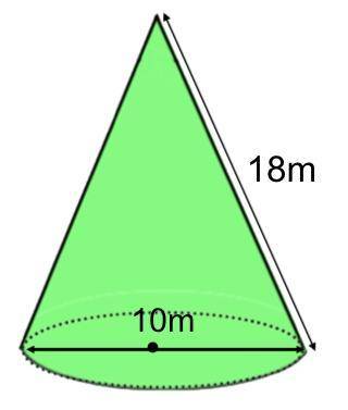 Work out the volume of this cone.
Give your answer rounded to 3 SF
