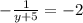 -\frac {1}{y+5}=-2