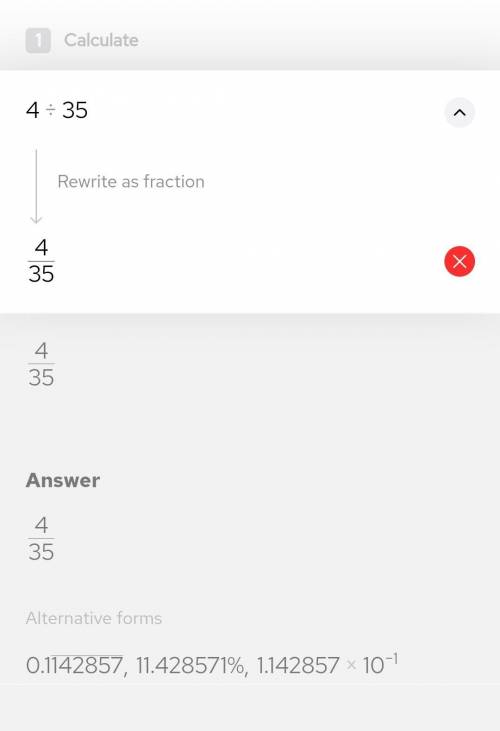 Evaluate 4 ÷ 3 5 Give your answer as a mixed number in its simplest form.