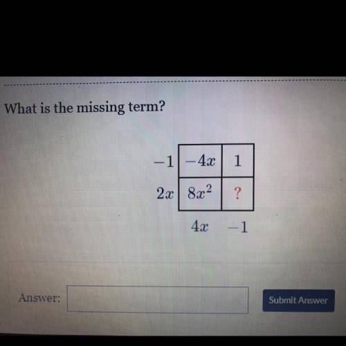 What is the missing term? Please help me!