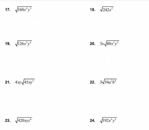 Could you help with numbers 17-24?