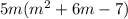 5m(m^2+6m-7)