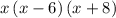 x\left(x-6\right)\left(x+8\right)