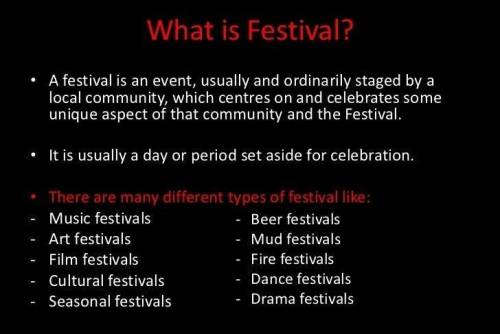 What is the festival???