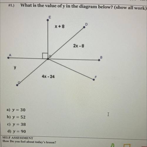 What is the y value in the diagram below?