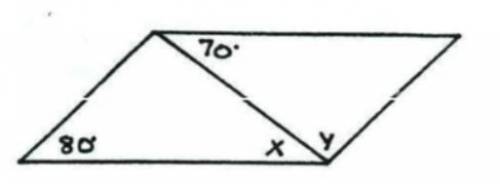 Find the value for x and y