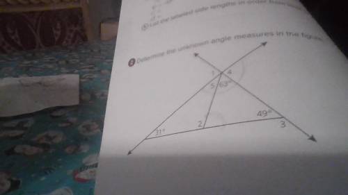 Determine the unknown angle measurements in the figure