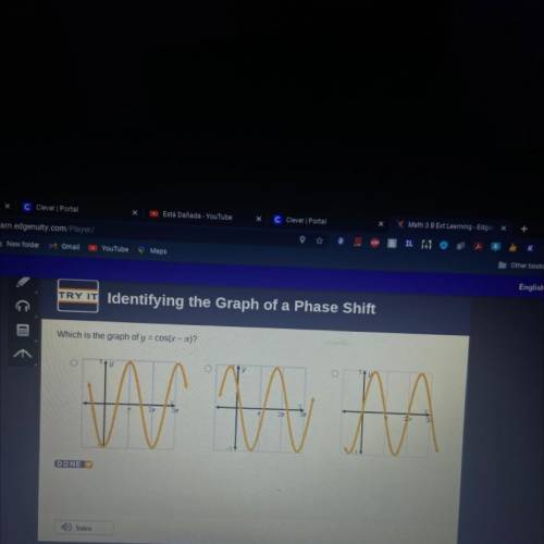 Which is the graph of y = cos(x – 9)?