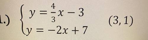 Please help I don’t know what to do with the fraction. The equation is determine if the given point