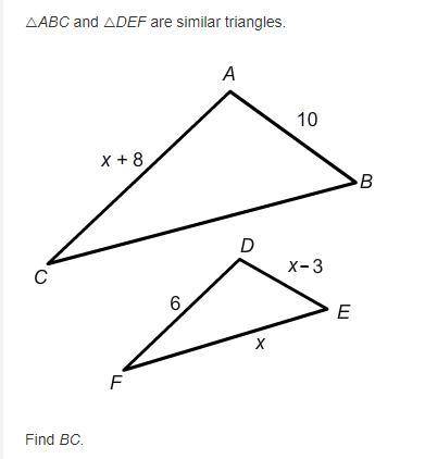 △ABC and △DEF are similar triangles.