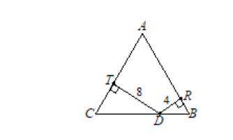 3C. Point D is on side BC of equilateral ▲ABC. From point D, perpendicular line segments with lengt