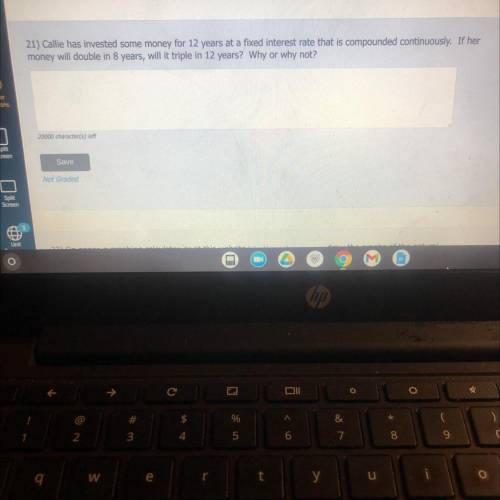 PLEASE HELPP

21) Callie has invested some money for 12 years at a fixed interest rate that is com