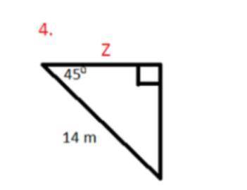 4. find the length of the side indicated. And round to 1 decimal place