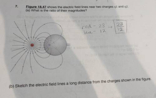 From the given information in the image,

 
(b) Sketch the electric field lines a long distance fro