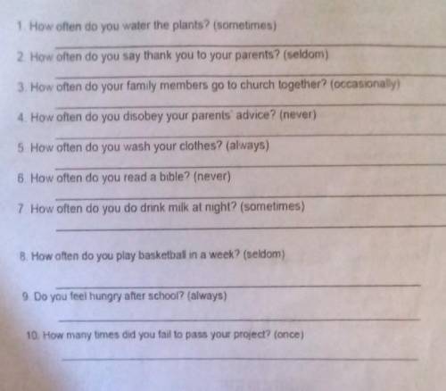 Composed clear and coherent sentence using appropriate grammatical structure (adverbs of frequency)