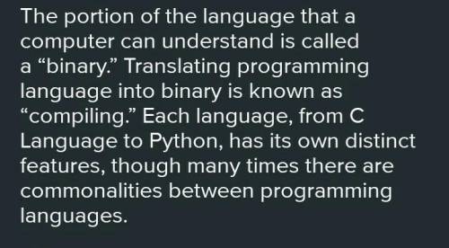 What is the relation between binary digits,programing languages and digital computer
