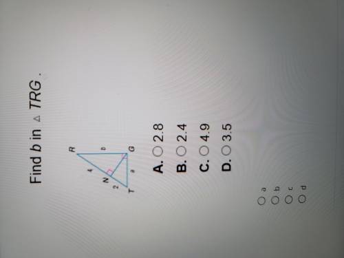 Find b in triangle TRG. Please help, I'm not sure how to solve for b.
