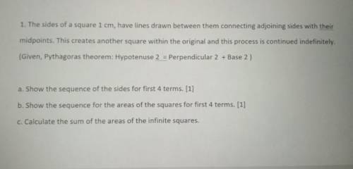 (PLEASE HELP!!)

1. The sides of a square 1 cm, have lines drawn between them connecting adjoining