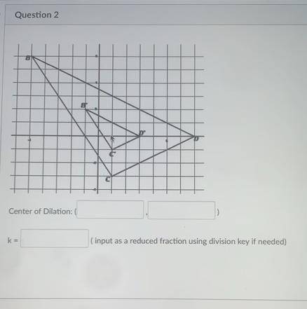 Center of dilation and k