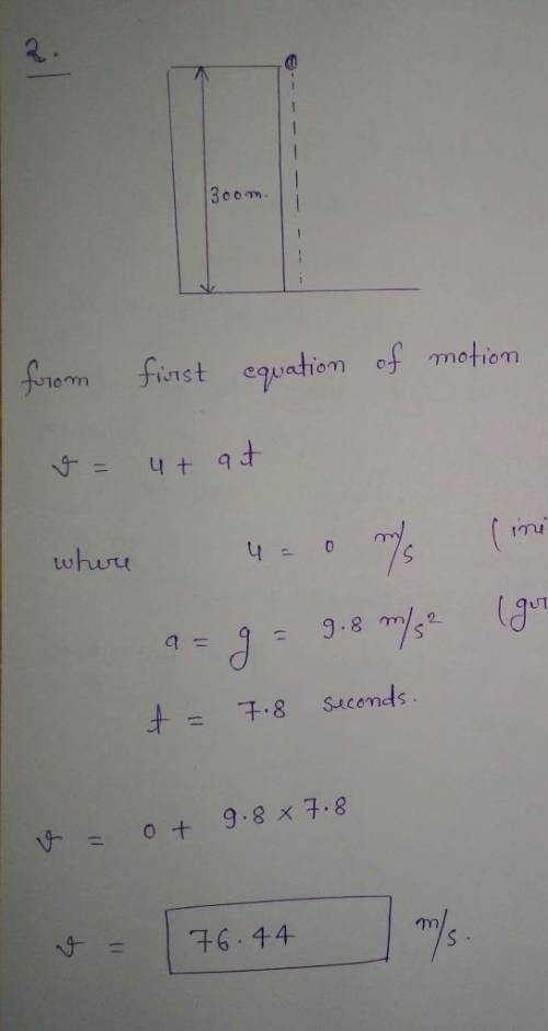 The eiffel tower is 300 meters tall. Disregarding air friction, at what velocity would an object be