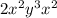 2x^2y^3x^2