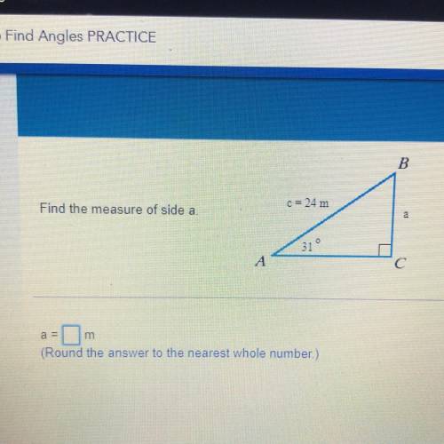 Find the measure of side a.